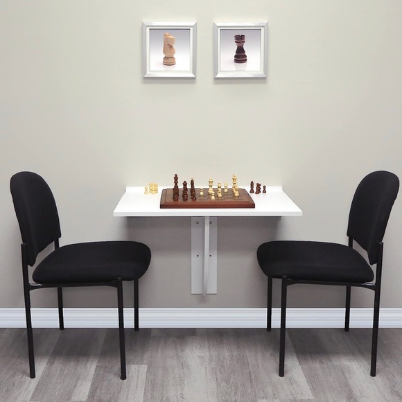 Folding Wall Desk, Arts & crafts, Kitchen 30” Wide Depth x 21.5” Height, white - Picture 3 of 9